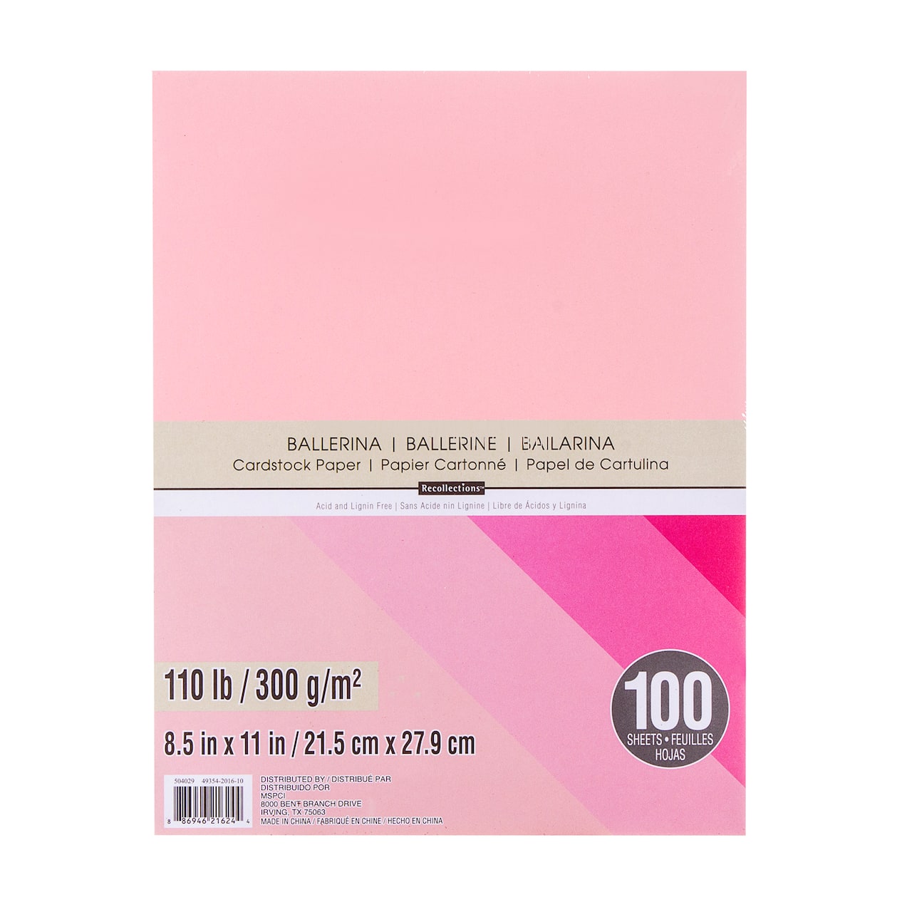 6 Packs: 100 ct. (600 total) Ballerina 8.5" x 11" Cardstock Paper by Recollections™